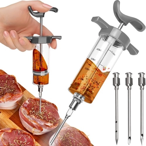 Injecteur pour marinades + 3 aiguilles Ruhhy 23055