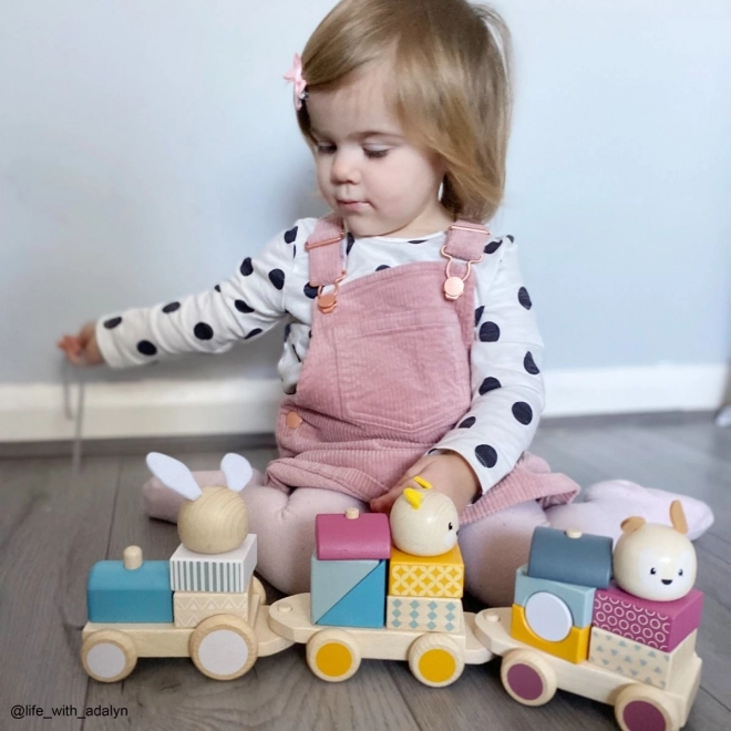 Bigjigs Bébé Train en bois avec des animaux