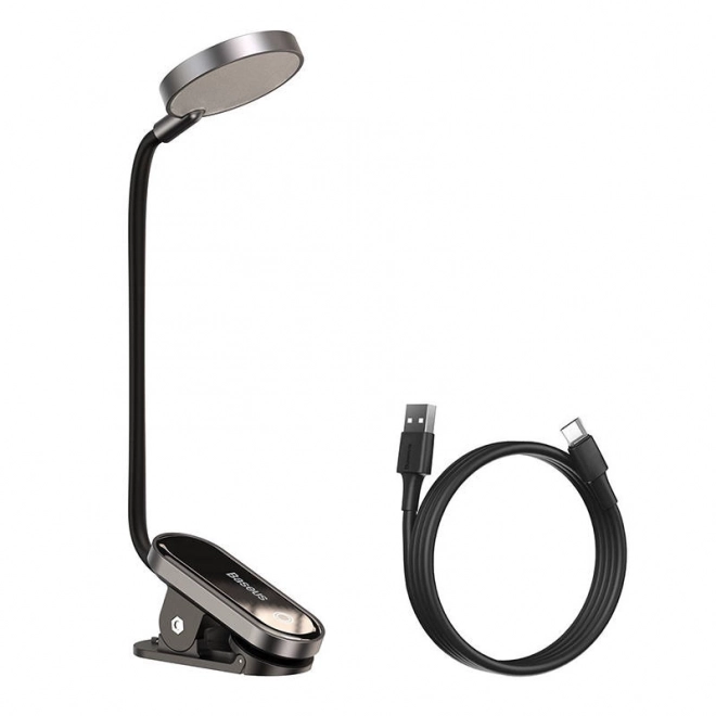 Baseus (DGRAD-0G) Lampe de Lecture Confort Mini Clip - gris foncé