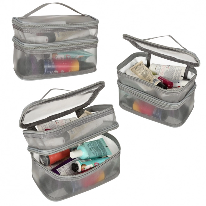 Trousse de toilette de voyage grise