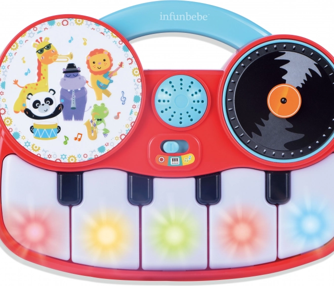 Piano interactif pour enfants avec effets lumineux et sonores 22 × 17 cm