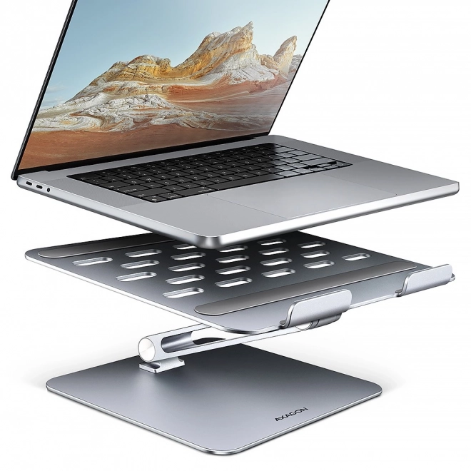 Support pour ordinateur portable AXAGON STND-LQ en aluminium, 10-16", angle réglable