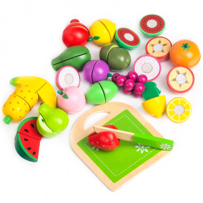 Fruit en bois à découper, 20 pièces ECOTOYS