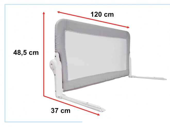 Barrière de protection pour lit 120 cm gris