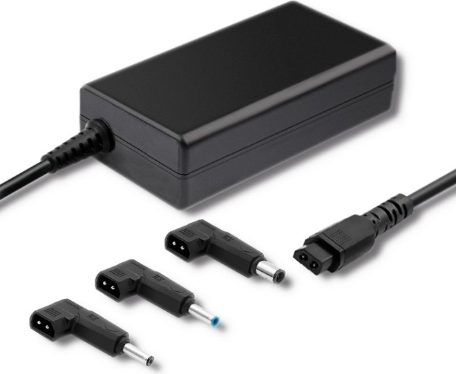 Bloc d’alimentation pour ordinateurs portables HP 65W avec 3 embouts interchangeables et câble d’alimentation