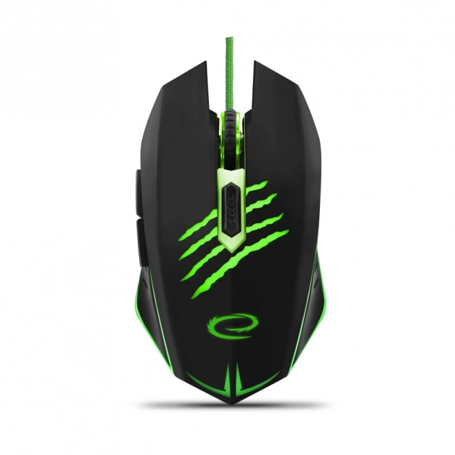 Souris de jeu filaire 6d optique usb mx209 serre verte