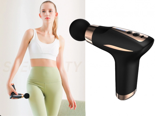 Pistolet de massage multifonction avec 6 accessoires