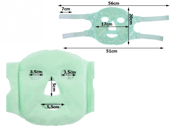 Masque facial de refroidissement gel chauffant yeux relx – verte