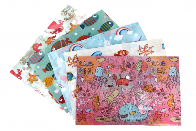 Pochette avec bouton pression