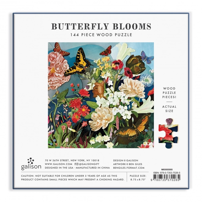 Galison puzzle en bois jardin des papillons