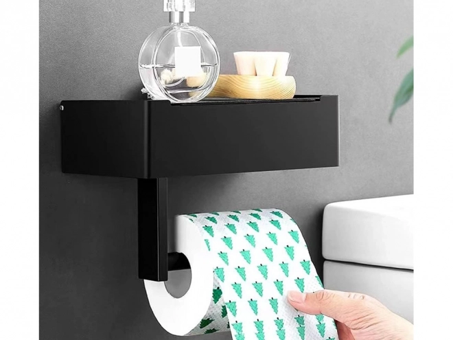 Porte-papier toilette stylé avec étagère pour mouchoirs