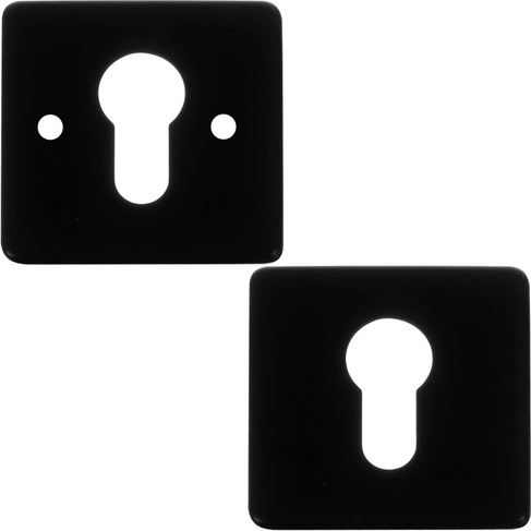 Noir mat moderne avec rosace carrée