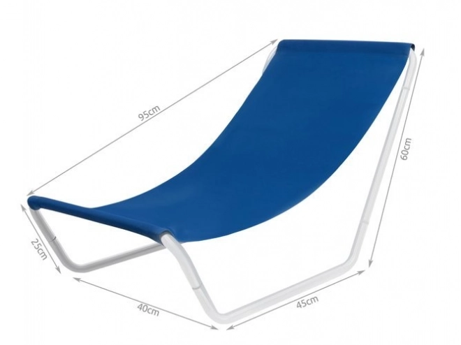 Chaise longue pliante de camping bleue - Malatec