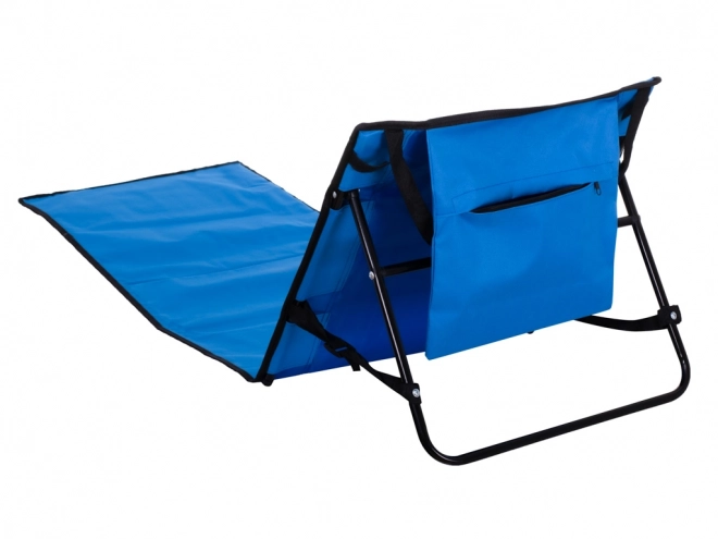 Tapis de plage avec dossier - bleu marine