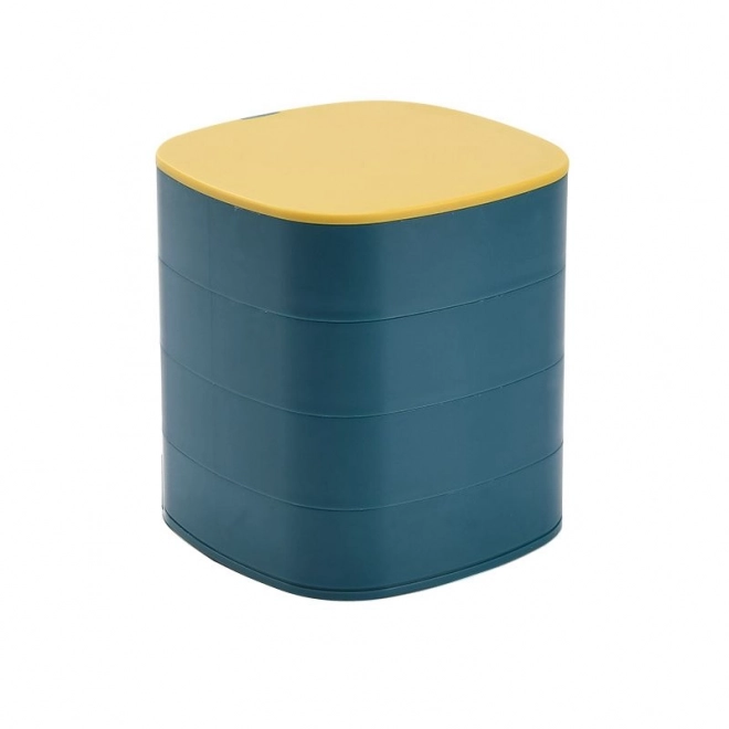 Boîte à bijoux à plusieurs niveaux, organisateur prémium - bleu