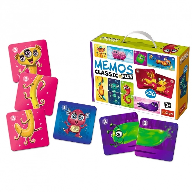 Pexeso Classic & Plus Monstres Mignons 3en1