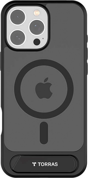 Étui Torras Pstand avec support magnétique pour iPhone 16 Pro Max – noir
