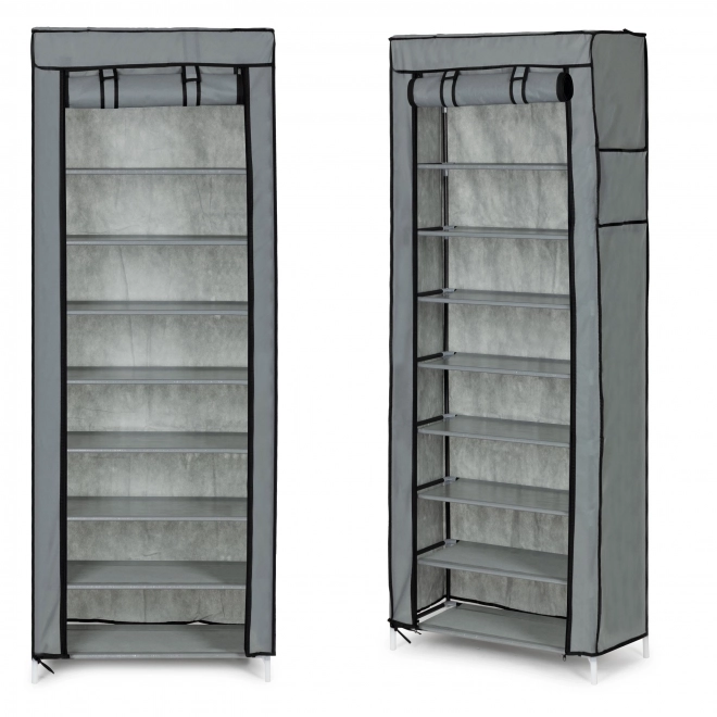 Armoire textile avec étagères pour vêtements et chaussures