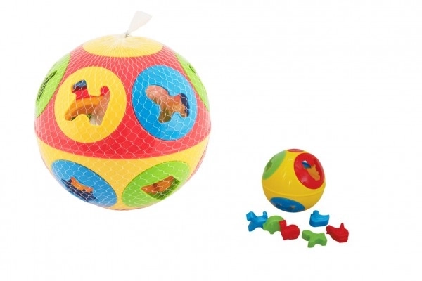 Balle d'insertion plastique diamètre 13cm 2 couleurs en filet 12m+