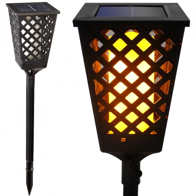 Lanterne de jardin solaire avec effet de flamme