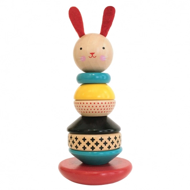 Tour empilable en bois lapin