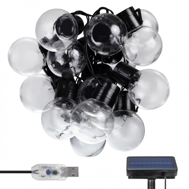 Guirlande solaire de jardin 2en1 LED MCE424 7m boule