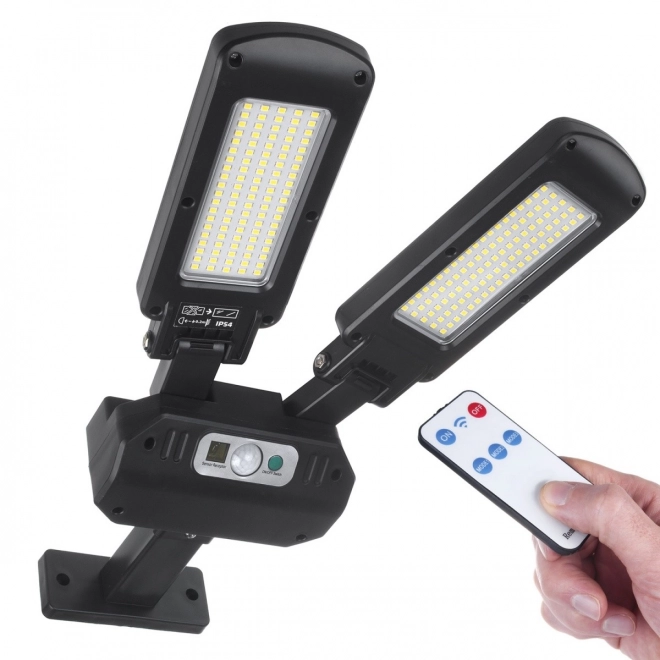 Lampadaire LED solaire avec capteur et télécommande
