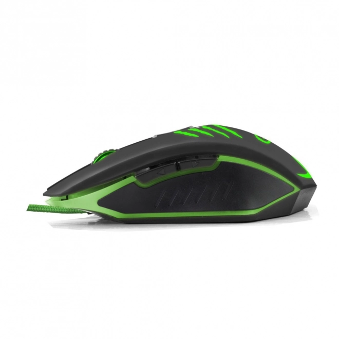 Souris de jeu filaire 6d optique usb mx209 serre verte