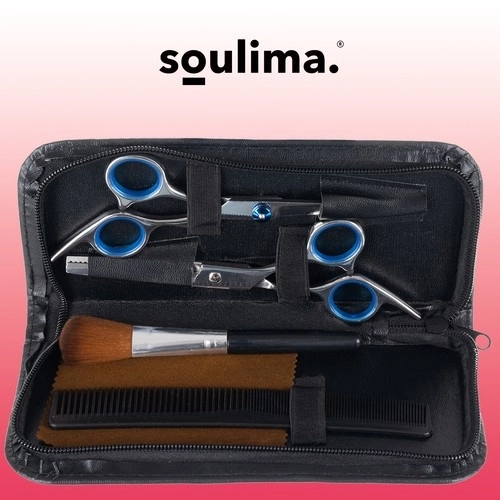 Ciseaux de coiffure 2 pièces + accessoires