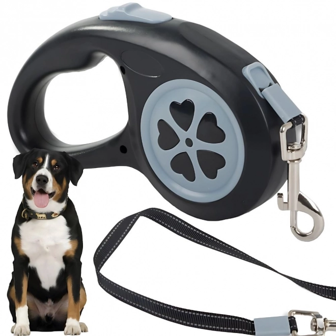 Laisse rétractable automatique pour chiens 5m jusqu'à 15kg