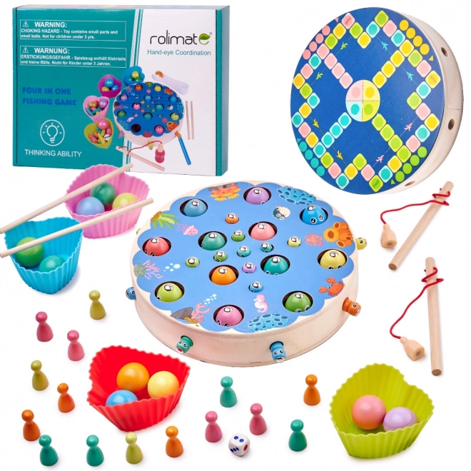 Jeu de pêche familial - montessori