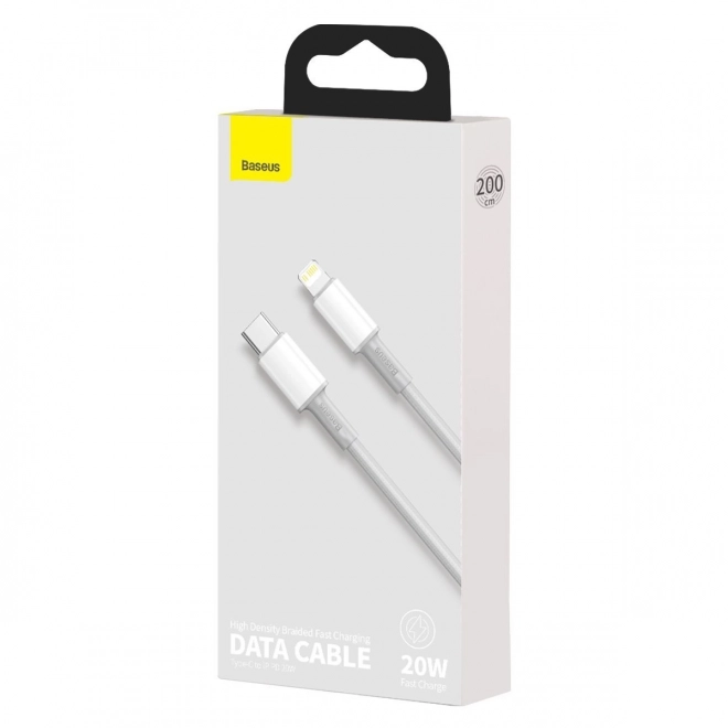 Câble USB-C vers Lightning Baseus à haute densité de tressage, 20W, PD, 2m