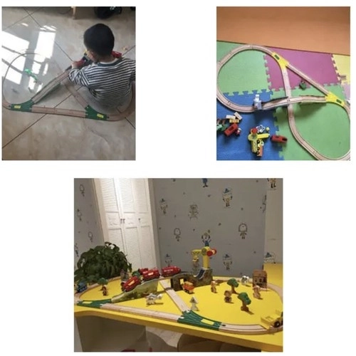 Circuit de train en bois Kruzzel 22495