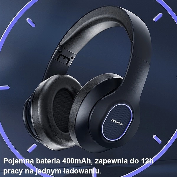 Casque sans fil Awei Bluetooth noir