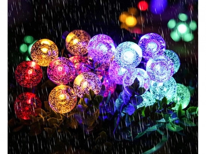 Guirlande lumineuse solaire de jardin multicolore