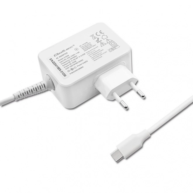 Adaptateur secteur USB-C 65 W Power Delivery Blanc