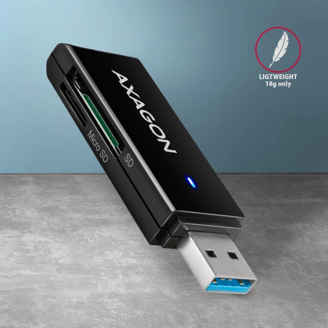 Lecteur de cartes externe USB-A 3.2 Gen 1 AXAGON avec prise en charge UHS-I