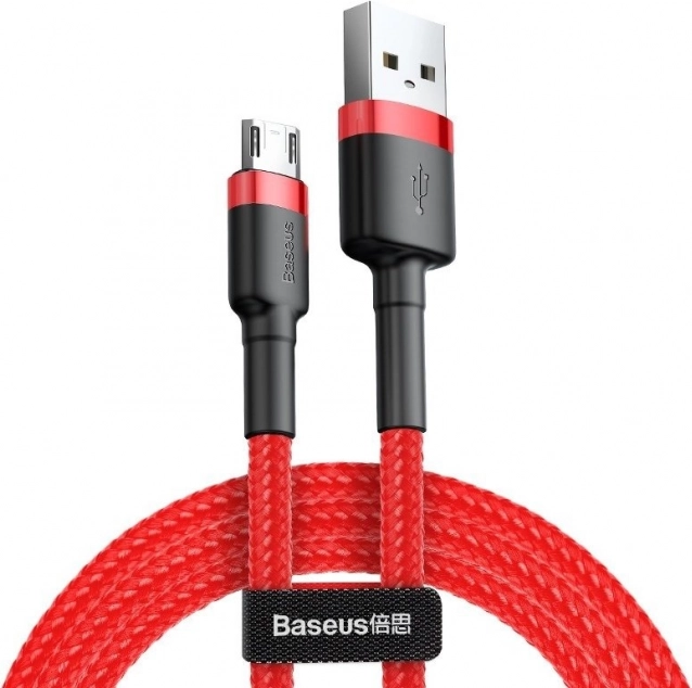 Câble de charge et de données micro USB BASEUS Cafule 2 m, 1,5 A, rouge