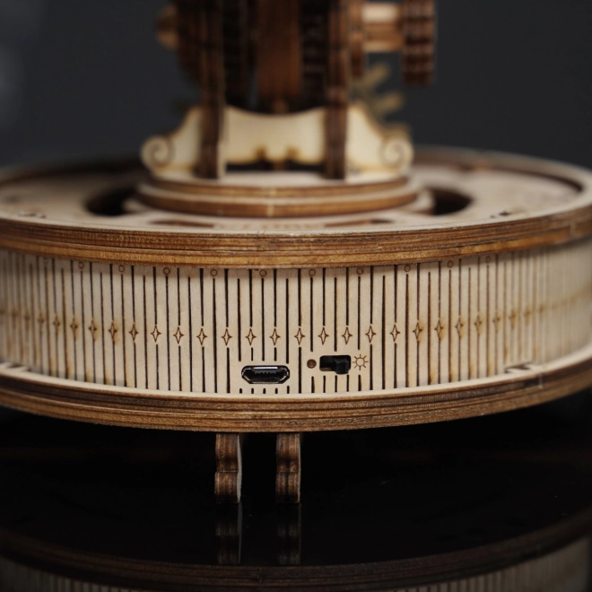 RoboTime Puzzle mécanique 3D en bois Globe lumineux
