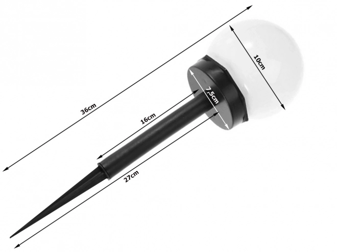 Lampes de jardin solaires boules blanches avec éclairage LED