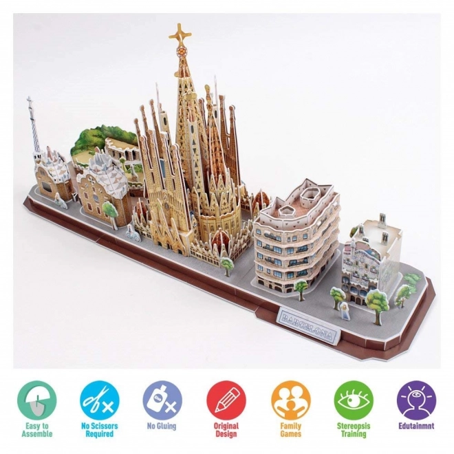 Puzzle 3D City Line Barcelone