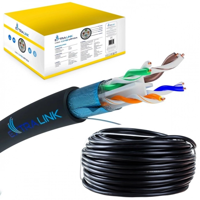 Câble réseau Extralink CAT6 FTP extérieur 305m