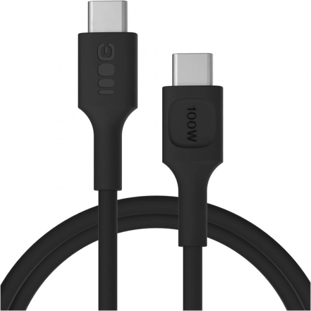 Câble USB‑C PowerFlex 100W en silicone 1,2 m noir