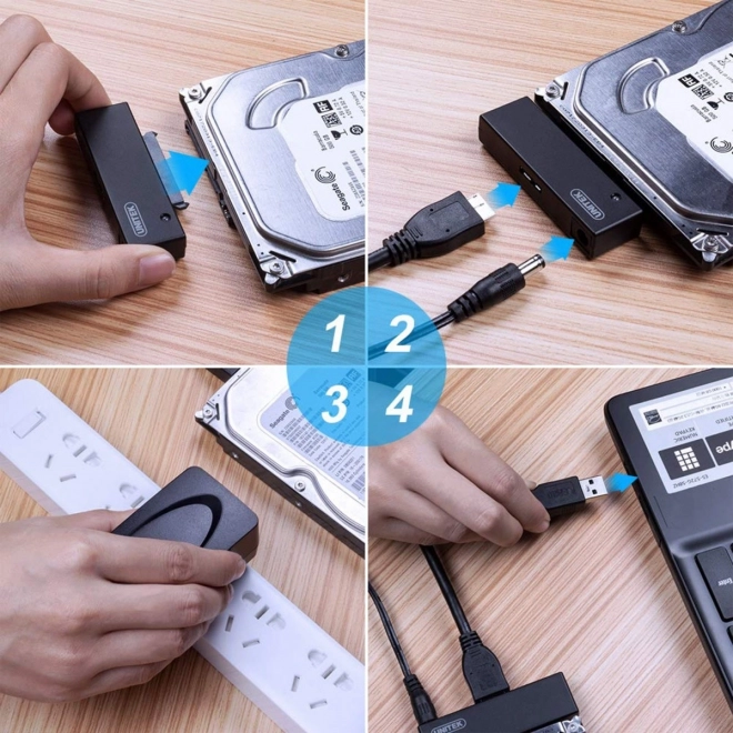 Adaptateur USB 3.0 vers SATA III pour HDD/SSD 2,5/3,5 pouces