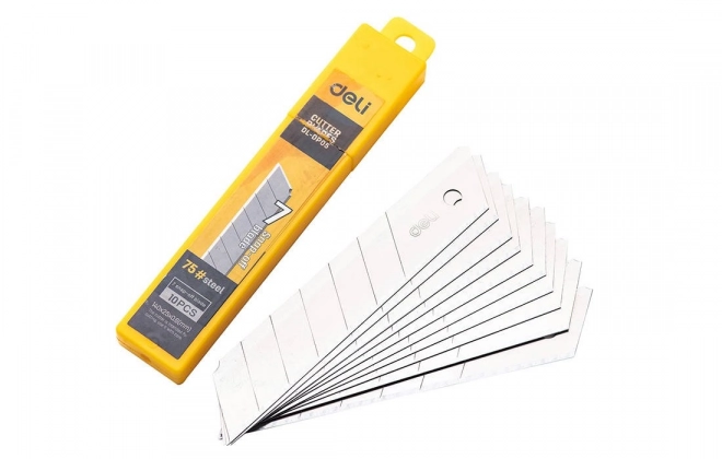 Couteau 25 mm 10 pcs tête de lame Deli Tools EDL-DP05 (argent)