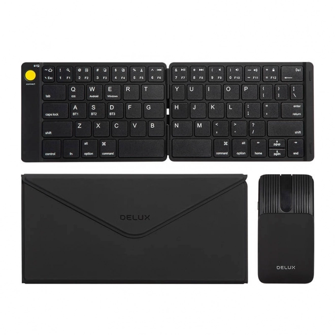 Ensemble clavier pliable sans fil Delux KF10 et souris MF10PR
