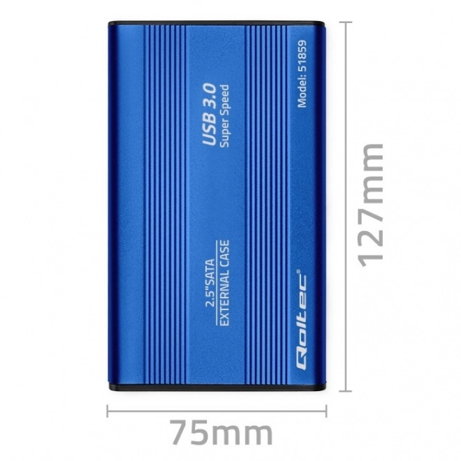 Boîtier externe pour HDD/SSD 2,5" SATA3 USB 3.0 Bleu