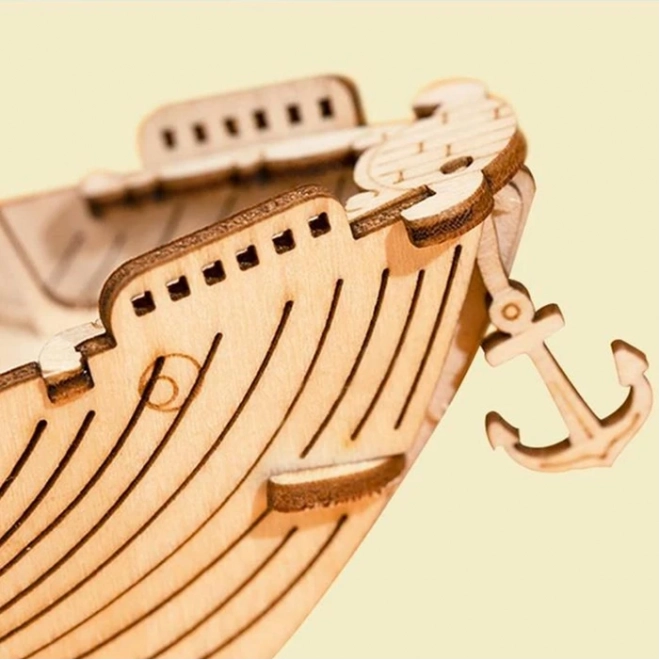 Bateau de pêche - Maquette en bois 3D
