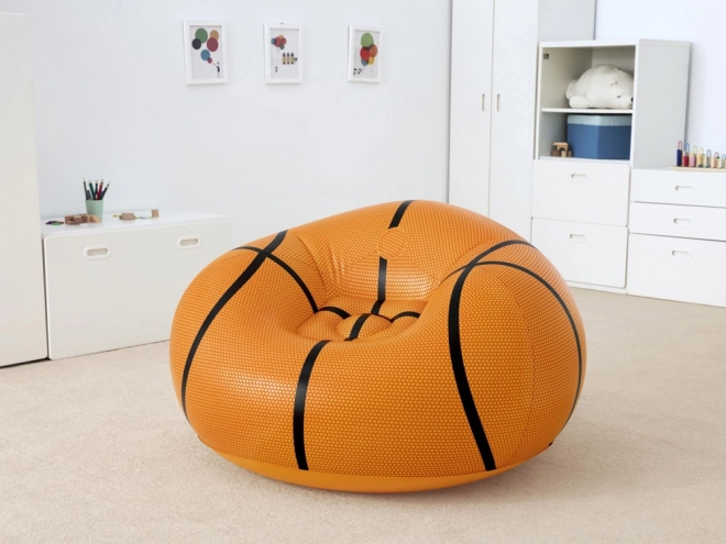 Fauteuil gonflable pour enfants en forme de ballon de basket