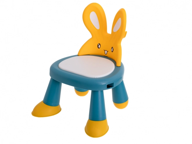 chaises pour nourrir et jouer jaune et bleu